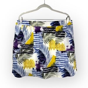 Chico’s ZENERGY UPF NEEMA Tropical Print Pocket SKORT Activewear Skirt Size 2/12